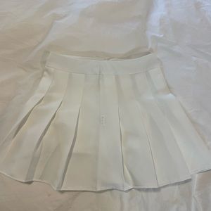 White Flared Tennis Mini Skirt